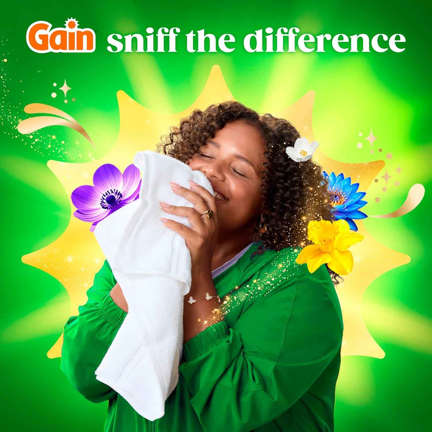 Gain Plus Flings Liquid Washing Detergent Pods, Gain's Best Clean, All-In-One, Happy Hibiscus Scent Laundry Pacs