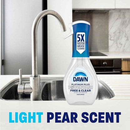 Dawn Powerwash Free & Clear Dish Spray, Dish Soap Starter Kit, 16 Fl Oz