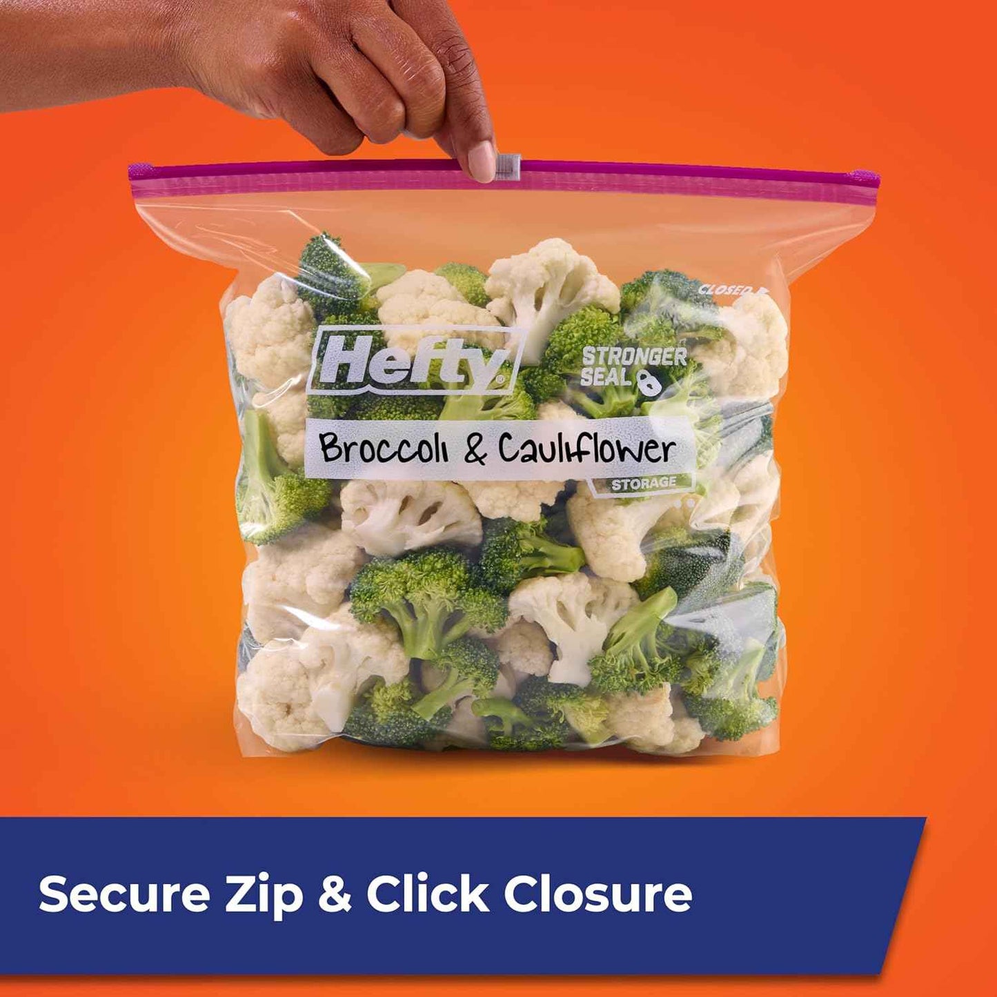 Hefty Slider Gallon Storage Bags, Gallon Size Slider Storage Bags for Storing Food, Bulk Snacks, Travel Toiletries, First Aid Kits, and More, Writable Label, Secure Zip and Click Closure