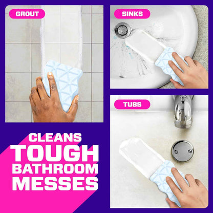 Mr. Clean Magic Eraser Sponge, Bathroom, Shower, Tub Cleaner, Soap Scum Remover, Bathroom Cleaning Supplies, Dawn Cleaning Power with Lavender Scent, Shower & Tub