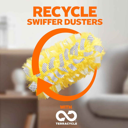 Swiffer Duster Kit with 6 ft Super Extendable Handle, Heavy Duty Starter Kit with 8 Refills