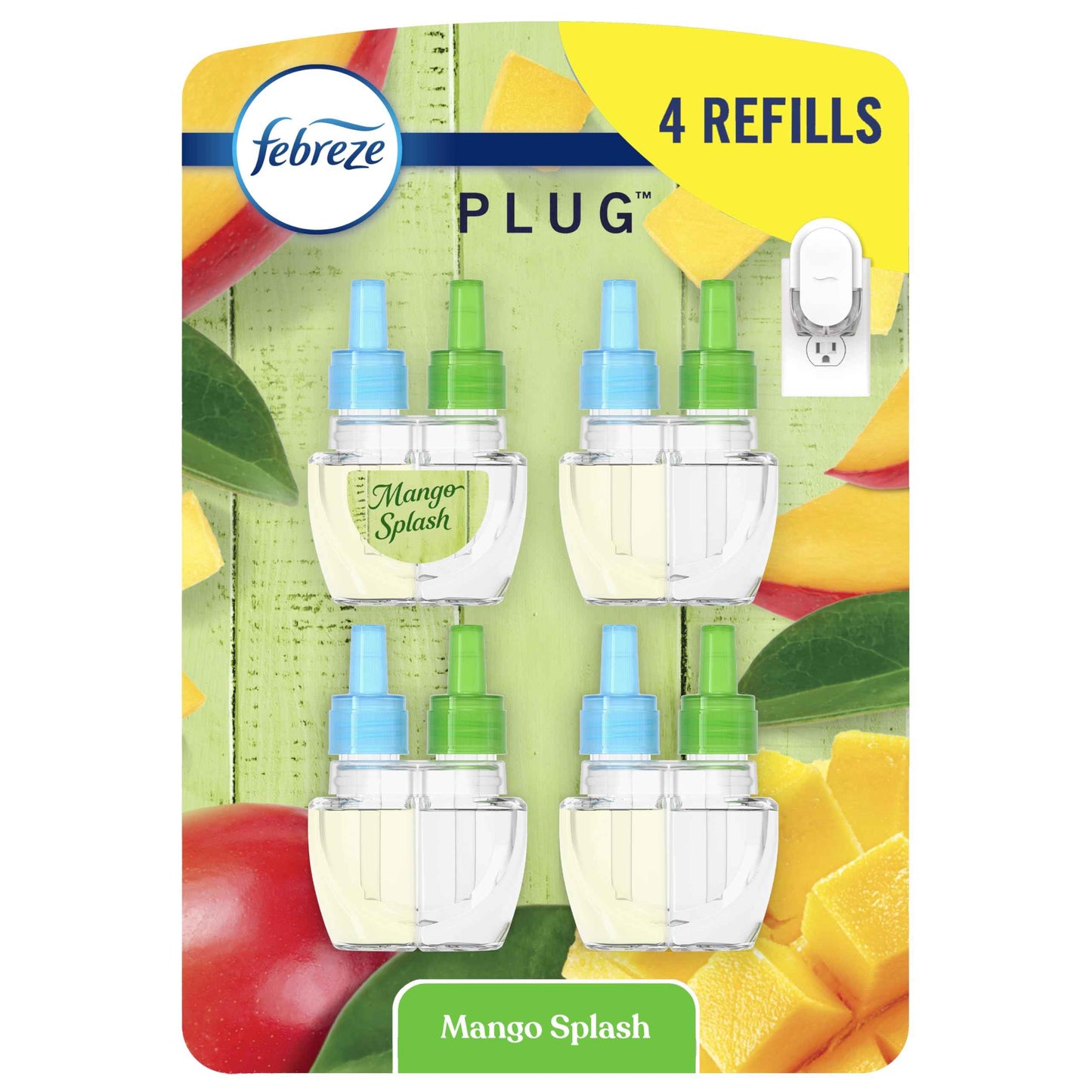 Febreze Plug In Air Freshener, Odor-Fighting Scented Oil Refill, Air Fresheners for Home and Bathroom and Kitchen, Long Lasting for Strong Odors