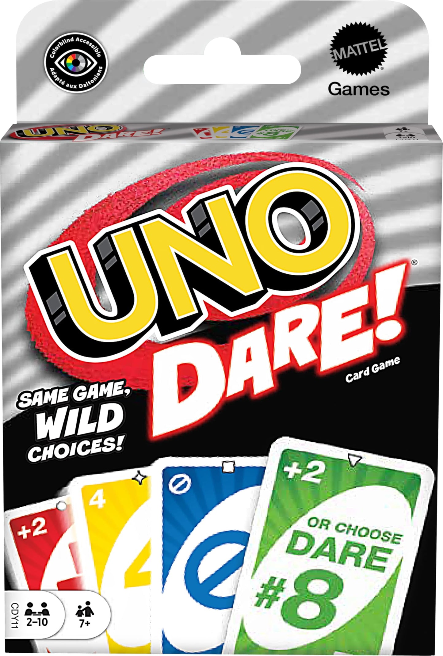 Mattel Games UNO Dare Card Game for Families &amp;amp; Parties Featuring Challenging &amp;amp; Silly Dares from 3 Different Categories