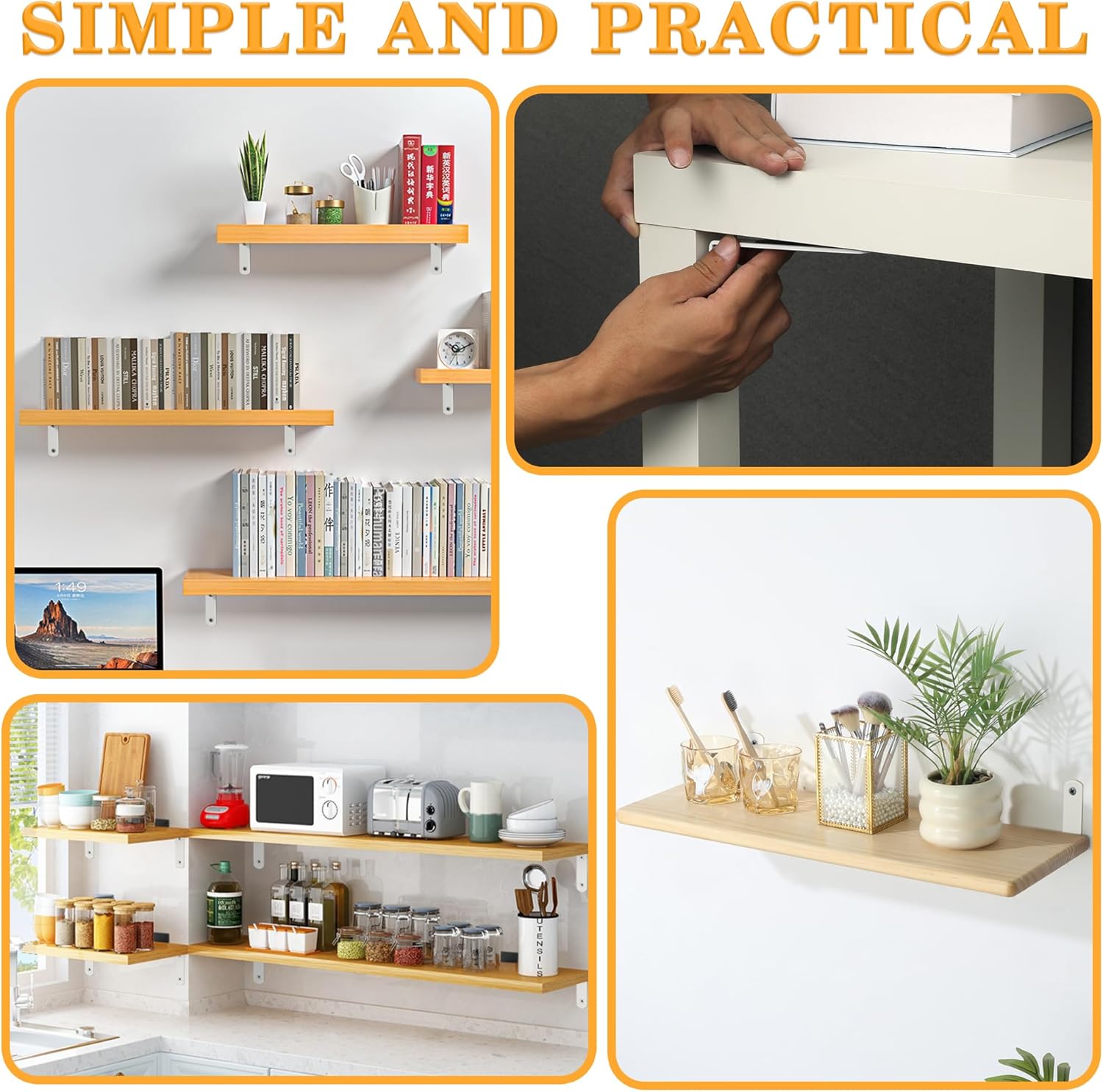 Alise_Floating_Shelf_Brackets,L_Brackets_for_Shelves_Heavy_Duty_Shelving_Brackets_Stainless_Steel_Corner_Brace_Angle_Bracket_for_Wood,5x3_Inch_Wall_Shelf_Bracket_White,Pack_of_4