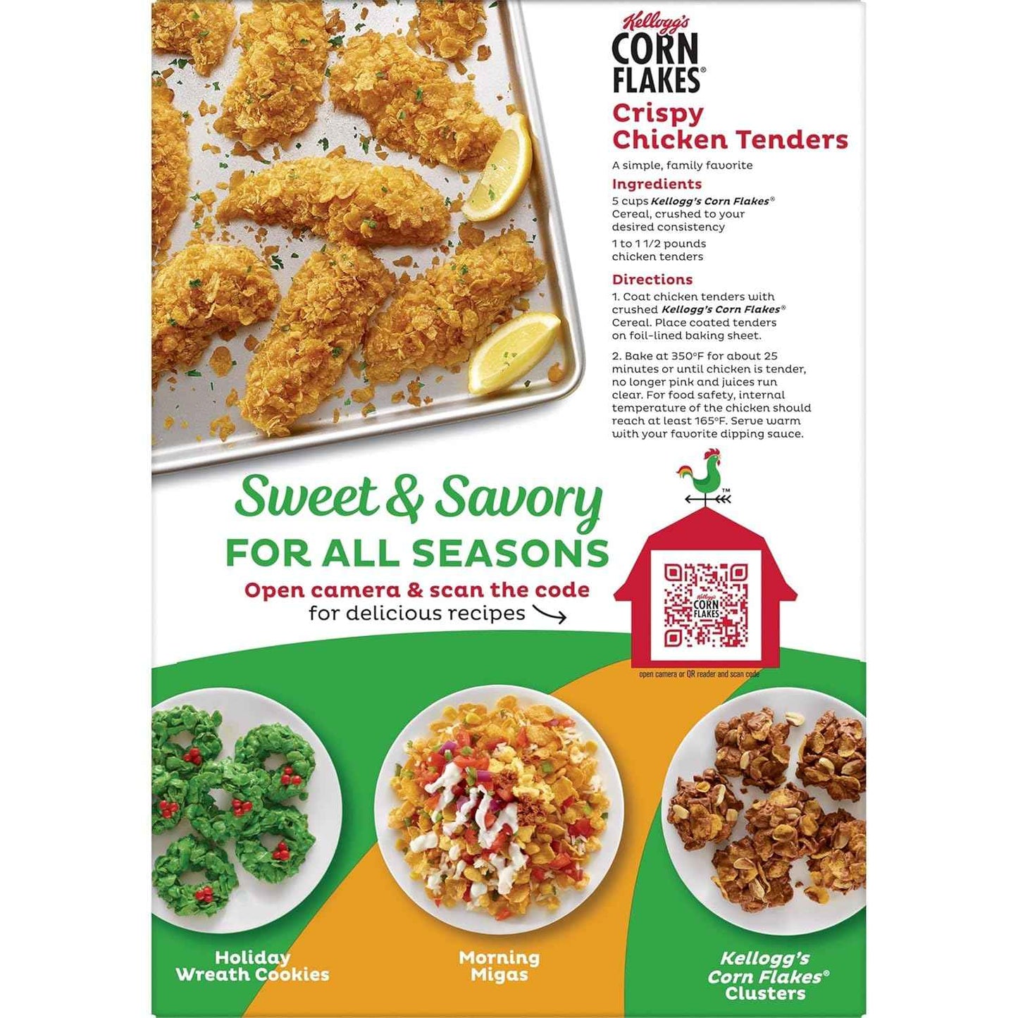 Kellogg's Corn Flakes Breakfast Cereal, Kids Cereal, Family Breakfast, Giant Size, Original
