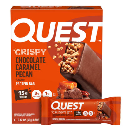 Quest Nutrition Crispy Cookies & Cream Hero Protein Bar, 18g Protein, 1g Sugar, 3g Net Carb, Gluten Free, Protein Snack, Keto Friendly, 12 Count