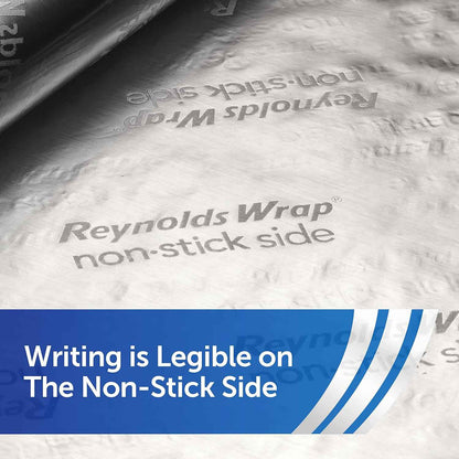 Reynolds Wrap Non Stick Aluminum Foil, Nonstick Aluminum Foil Roll, Prevents Food Sticking and Messy Cleanup, Great for Covering Casseroles and leftovers