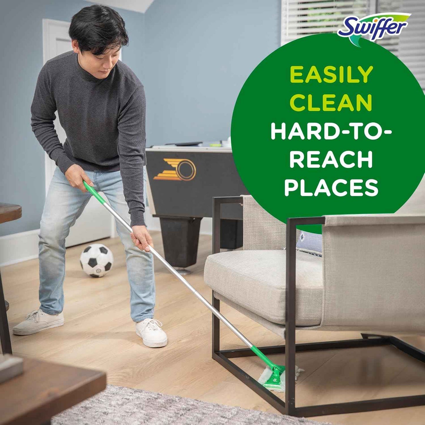 Swiffer Sweep + Mop, Dry Pads Refill, Floor Cleaner for Dirt, Dust, Hair, Cleaning Cloths for Mopping Home, Bathroom, Kitchen, Dust Mop, Floor Duster