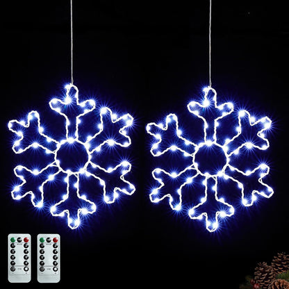 BlcTec_2_Pack_Big_Christmas_Snowflakes_Lights,_13_Inch_Durable_Metal_Frame_Snowflakes_with_Remote_Control,_8_Modes,_Timer,_Waterproof_Battery_Operated_Snowflake_Lights_for_Christmas_Party_Decorations
