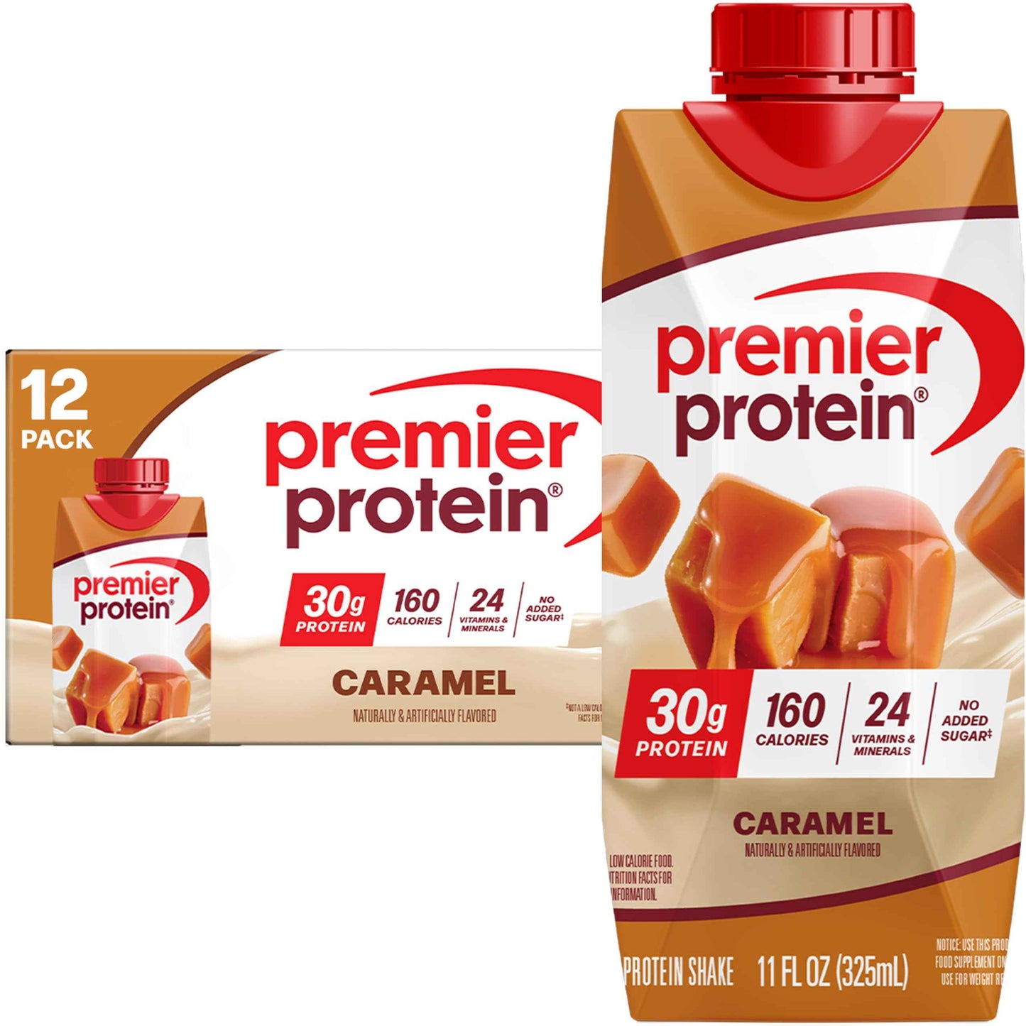 Premier Protein Shake, 30g Protein, No Added Sugar, 24 Vitamins & Minerals to Support Immune Health, Gluten-Free, 11 fl oz