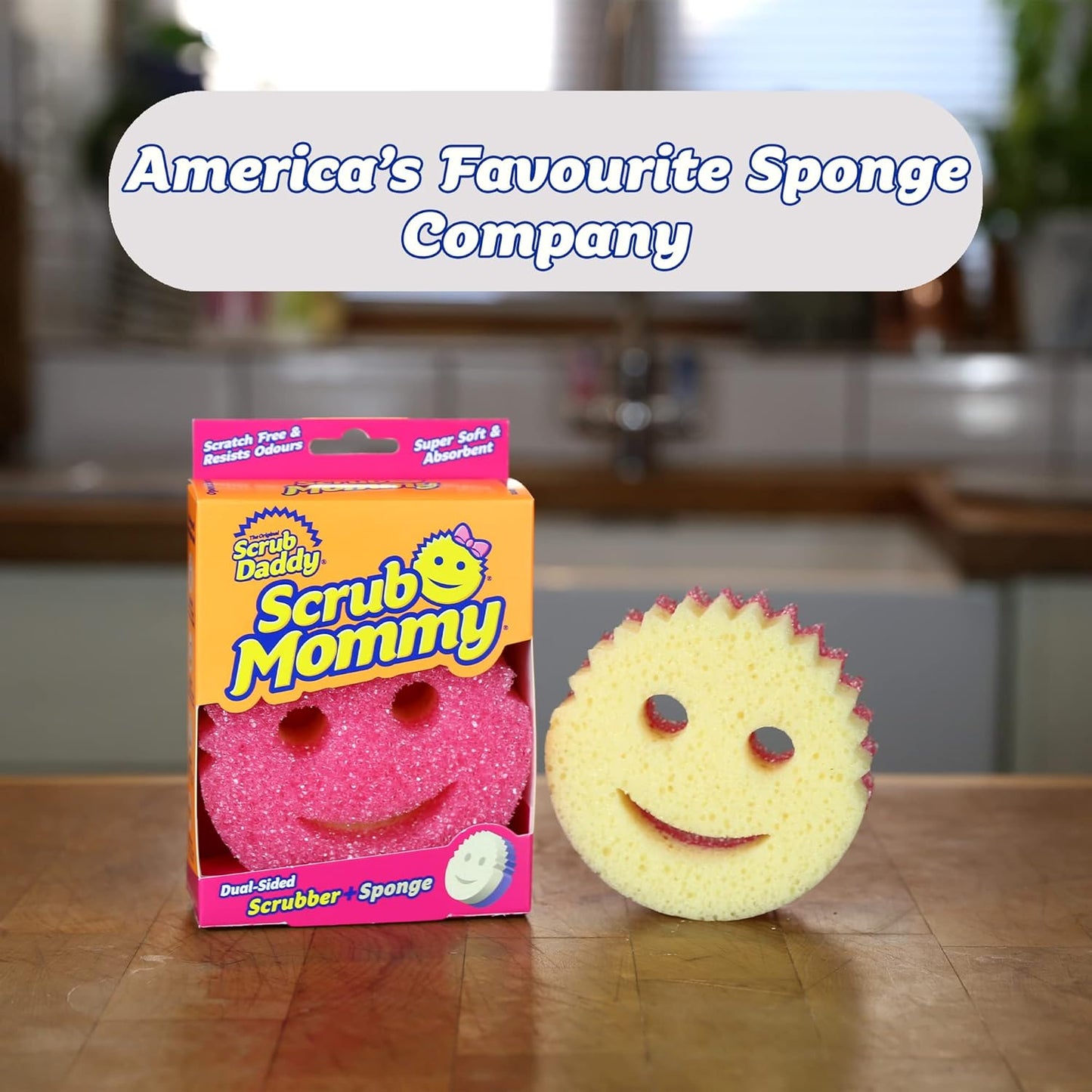 Scrub_Daddy_Dual_Sided_Texture_Changing_Sponge/Scrubber_-_Super_Absorbent_Sponge_Side_-_Scrub_Mommy_(Pink)_-_1_Count