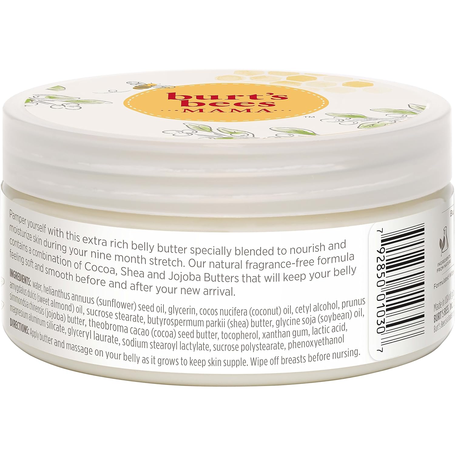 Burt's_Bees_Mama_Belly_Butter_Stretch_Mark_Cream_for_Pregnancy_Massages_Body_&_Reduces_Scar_Appearance,_Prenatal_&_Postnatal_Tummy_Skin_Care,_Shea_Butter_&_Vitamin_E_Rich_Formula,_6.5_Oz_Tub