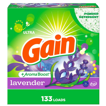 Gain Powder Laundry Detergent, Lavender Scent, 123 OZ