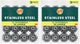 Stainless Steel - 16 Scrubbers (Pack of 2)