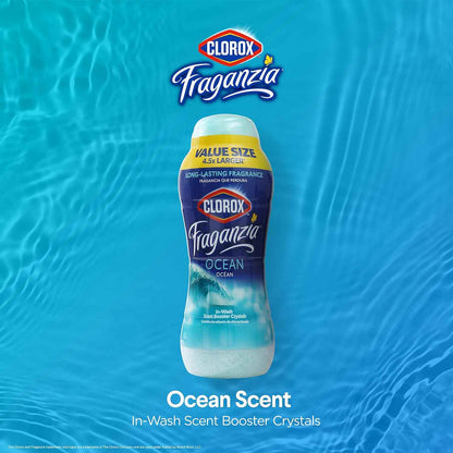 Clorox Fraganzia Laundry Scent Booster Crystals, In-Wash Fragrance Beads for Fresh-Smelling Clothes & Linens, Safe for All Fabrics & Colors, Easy-Pour Bottle