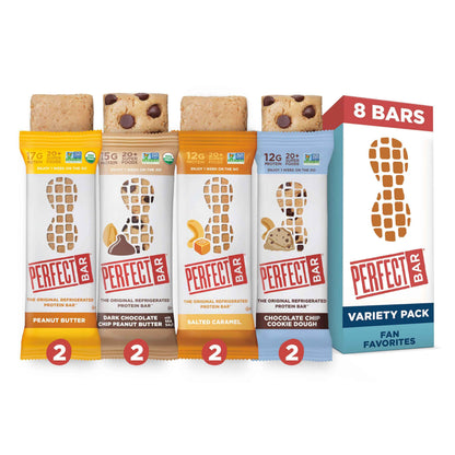 Perfect Bar Protein Bars, Gluten Free, Made with Organic Honey, Cookie Dough Texture, Refrigerated