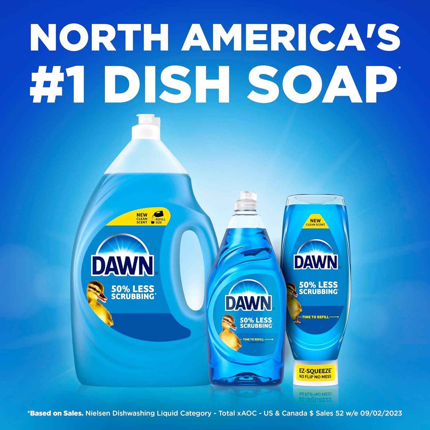 Dawn Ultra EZ-Squeeze Dish Soap Liquid, Dishwashing Liquid, Grease Removal, Upside Down Bottle, Original