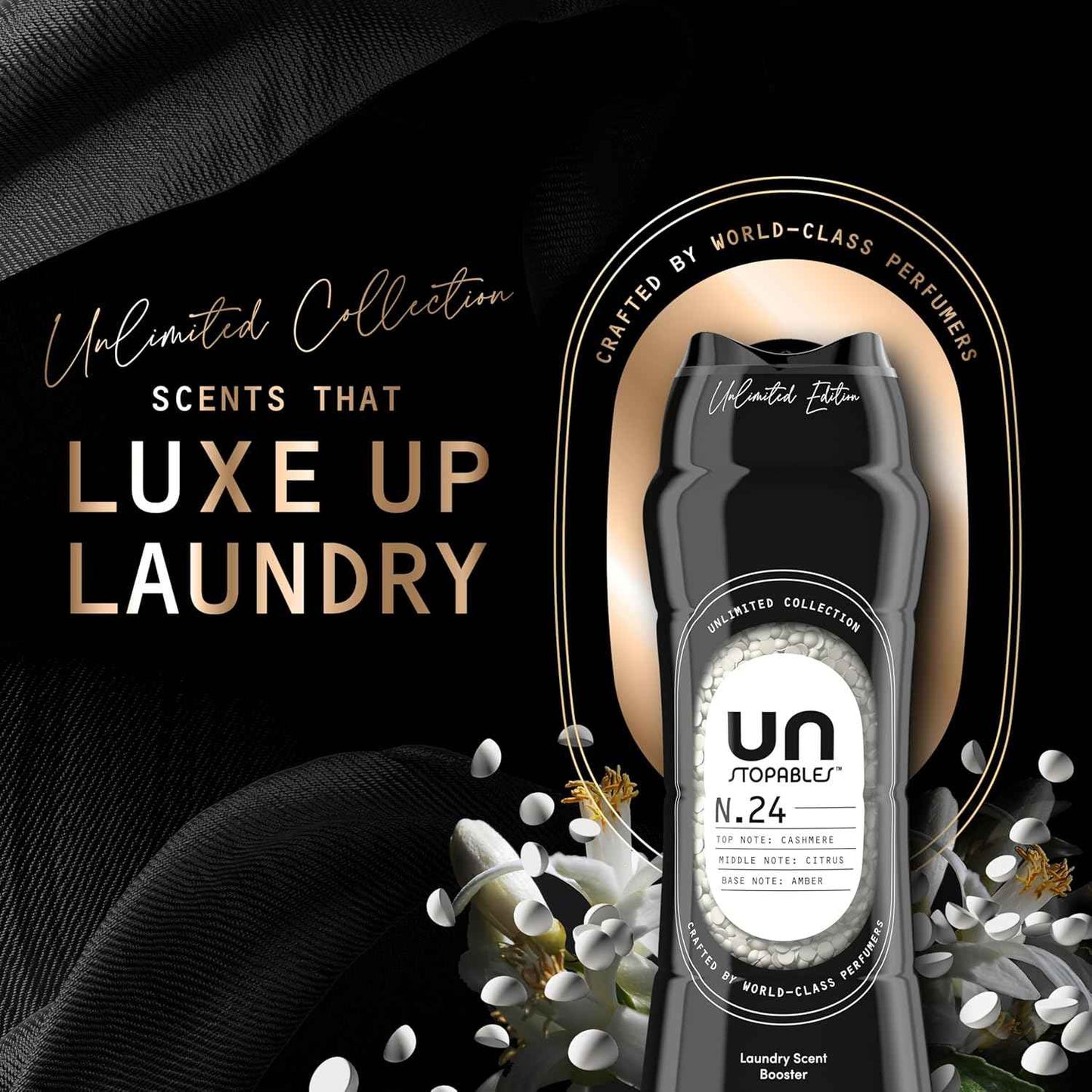 Downy Unstopables Unlimited Collection In-Wash Laundry Scent Booster Beads, Long-Lasting Fresh Scent Beads