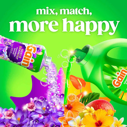 Gain Liquid Laundry Detergent with Odor Defense, Island Fresh Scent, Laundry Soap For HE Washing Machines, 154 fl oz, 107 Loads (Packaging May Vary)
