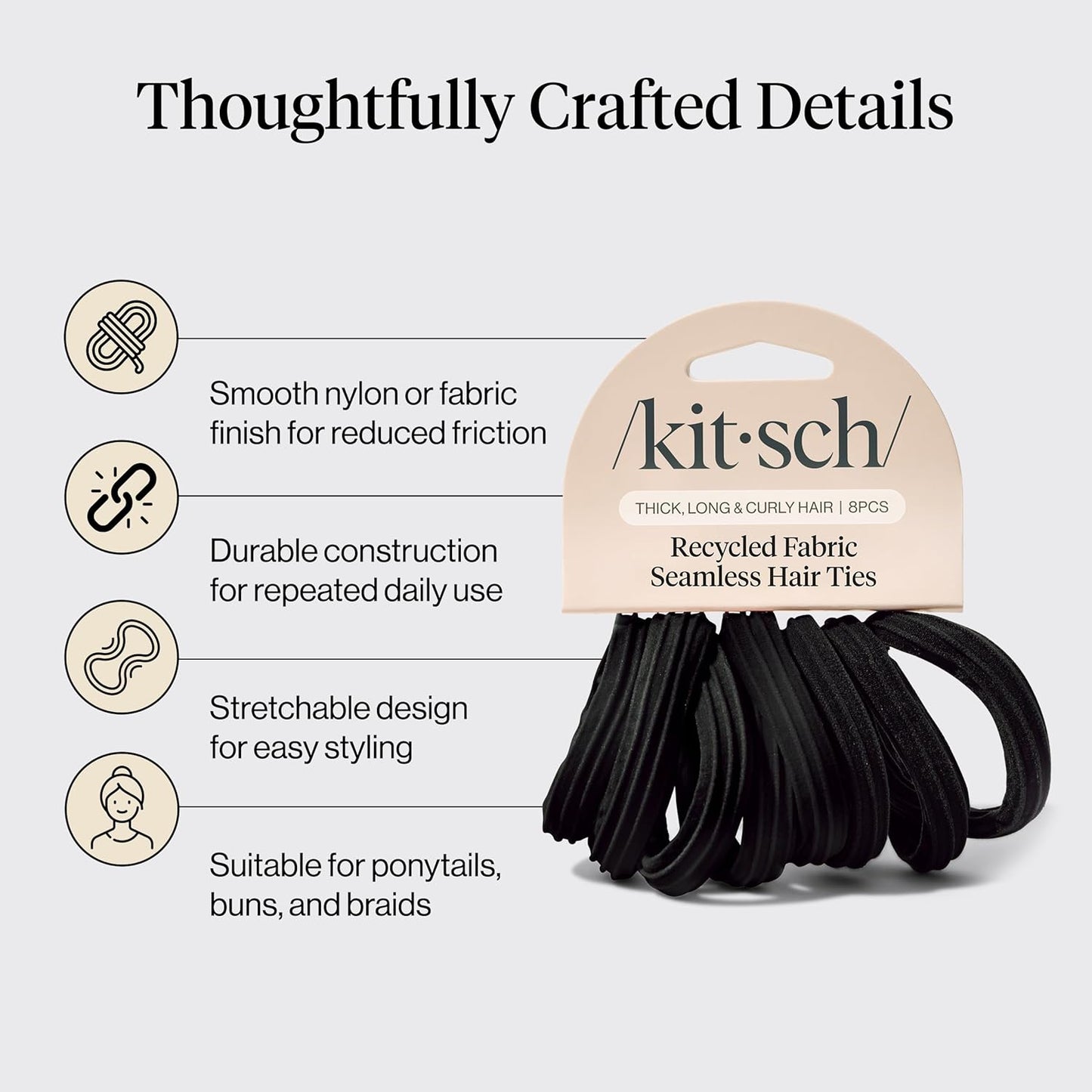 Kitsch_Seamless_Hair_Ties_No_Damage_-_Stretchable_Hair_Bands_for_Strong_All-Day_Hold,_Ponytail_Holders_|_Hair_Accessories_for_Girls_|_Ideal_Gifts_for_Women_-_Black_8_Pcs