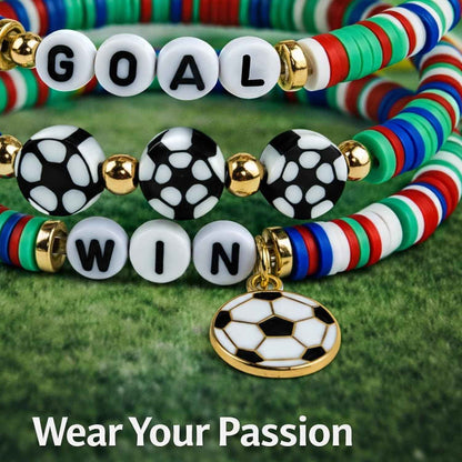 OHOME Soccer Mom Essentials - 6 Pack Soccer Bracelets | Soccer Party Favors - 2026 World Game Cup Merchandise Jewelry Accessories Outfits for Women Men - Soccer Gifts for Fans Players Coaches Team