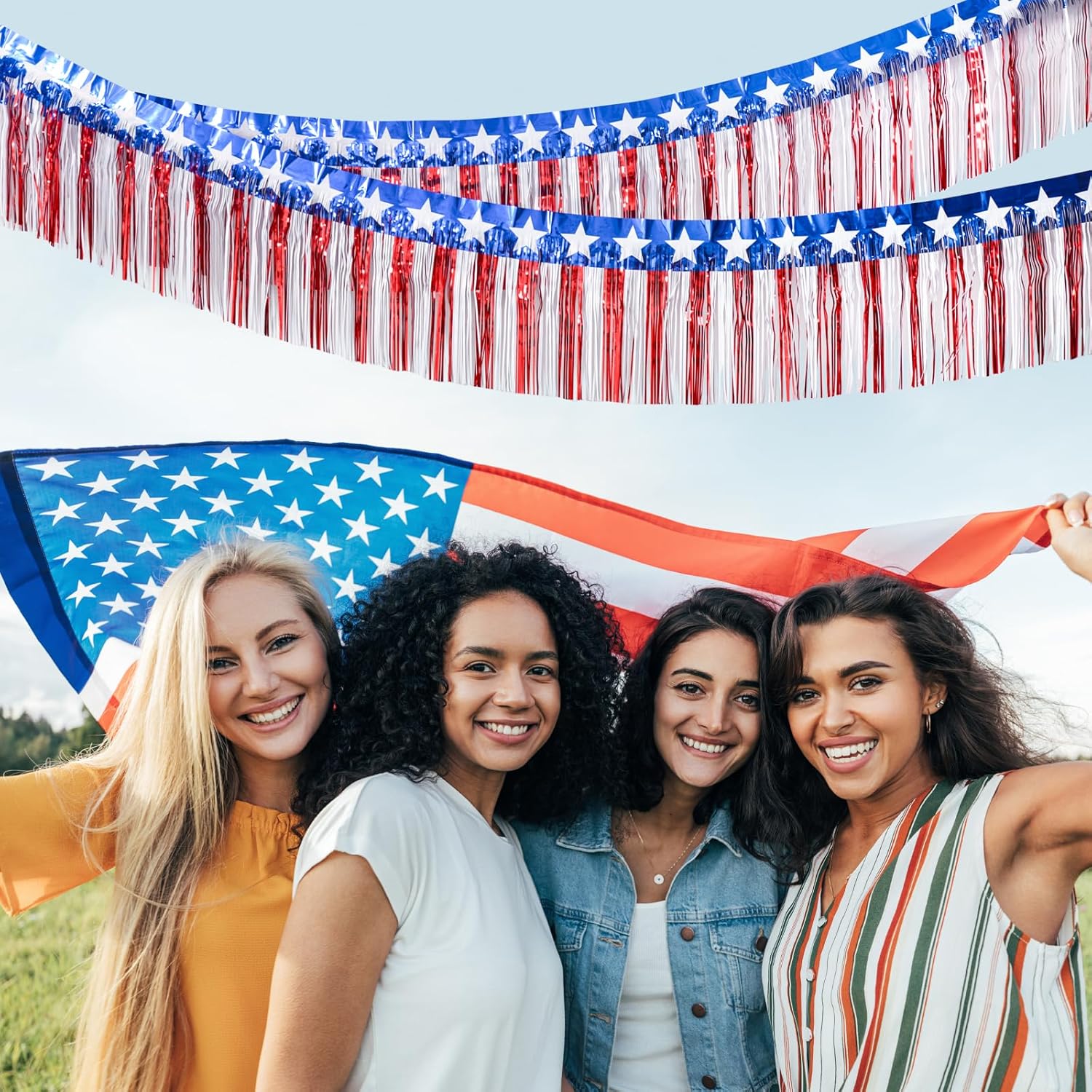 Mega-L_4th_of_July_Decorations_2_Pack_40_Feet_Foil_Fringe_Garland_Tinsel_Streamers,_Red_White_and_Blue_Star_Metallic_Hanging_Backdrop_Banner_Table_Skirts_for_Parade_Floats_Memorial_Day_Patriotic_Party
