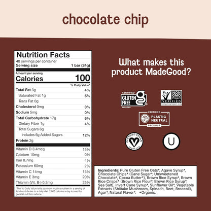MadeGood_Chocolate_Chip_Granola_Bars,_40_Count_(0.85oz_Each)_Contains_Nutrients_from_Vegetables,_Gluten_Free_Snacks