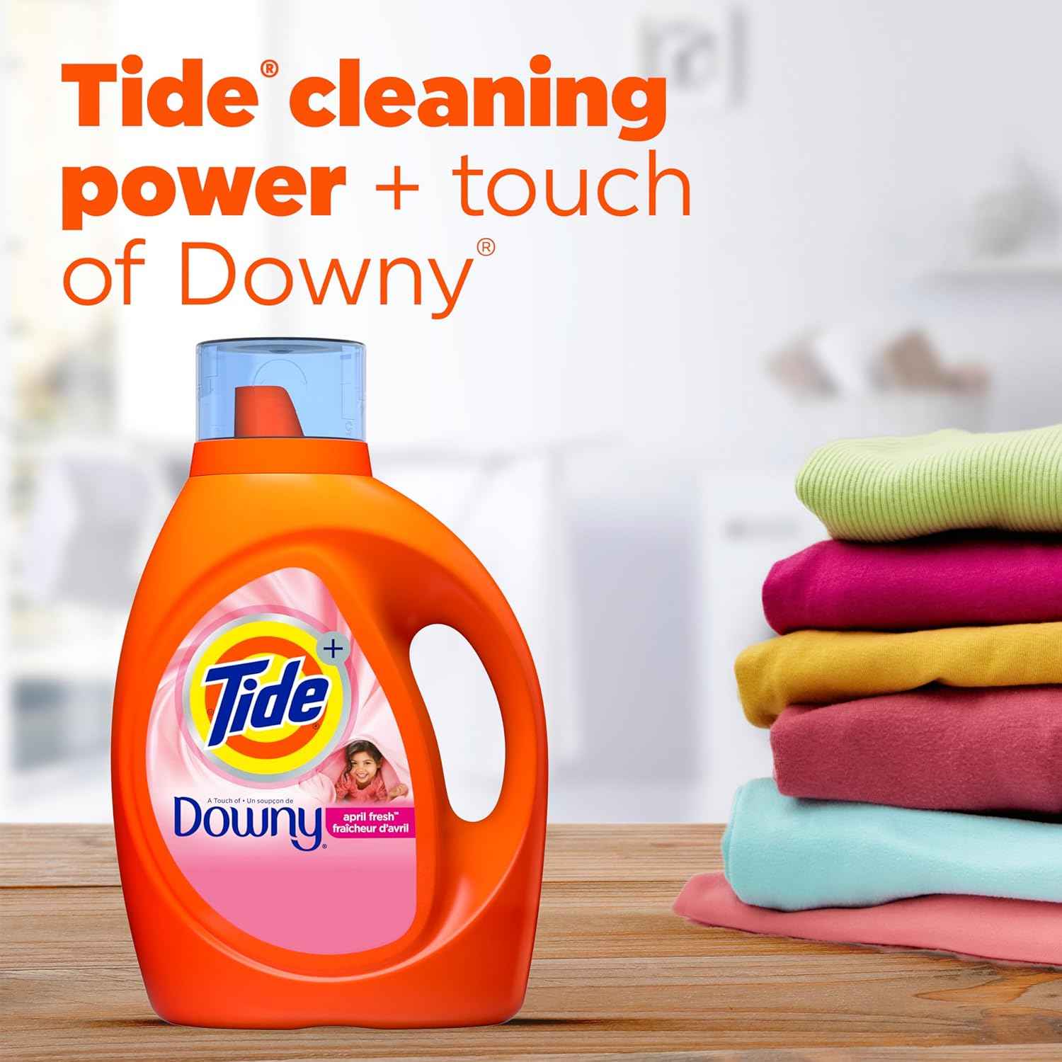 Tide with Downy Liquid Laundry Detergent Soap, High Efficiency (HE), April Fresh Scent, 59 Loads (92 Fl Oz)
