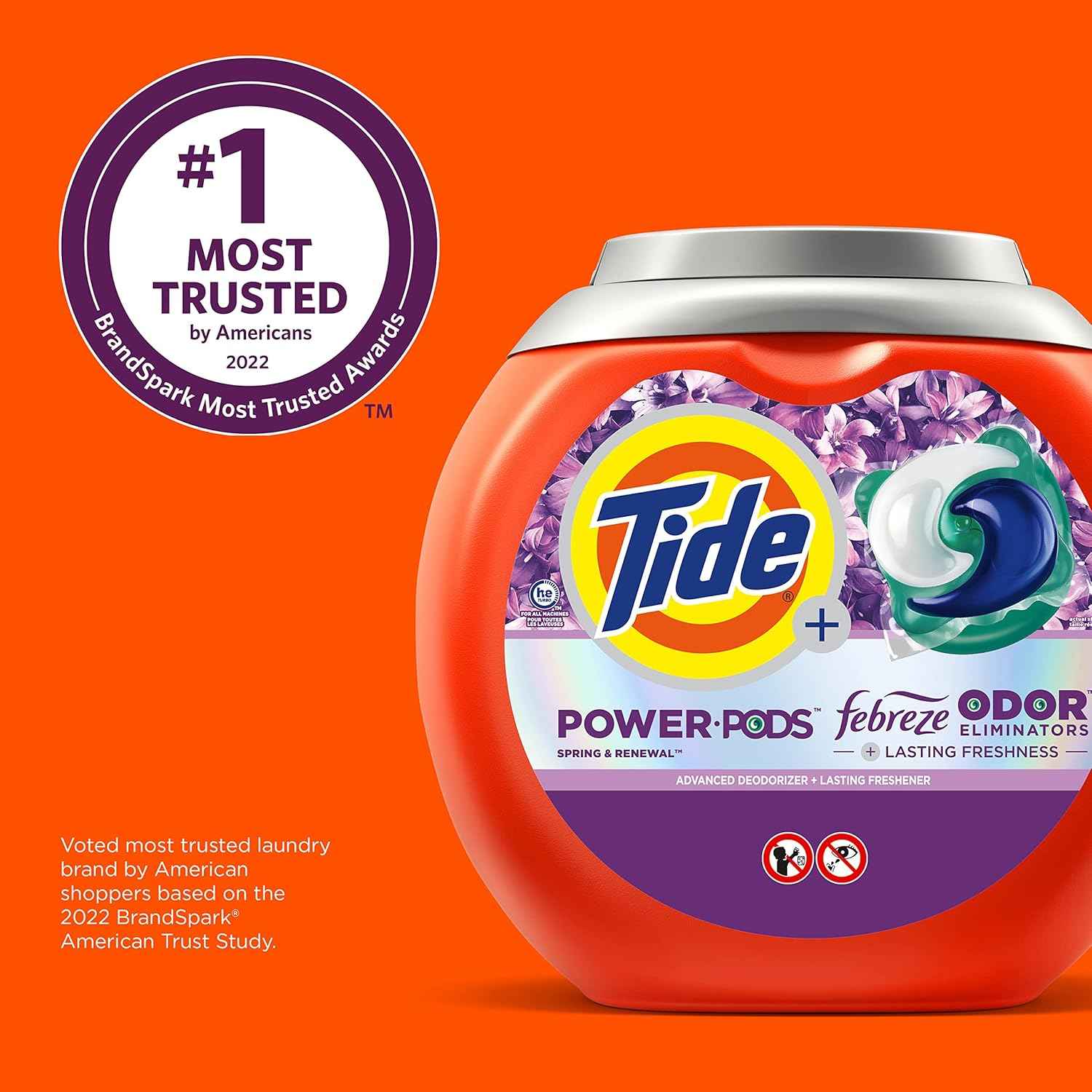 Tide Power Pods with Febreze Laundry Detergent Pacs, All-Day Freshness