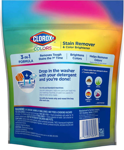 Clorox 2 for Colors - Stain Remover and Color Brightener Packs, 40 Count