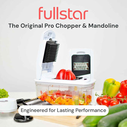 Fullstar XL Vegetable Chopper & Mandoline Slicer – Vegetable, Onion, Potato, Food, Veggie & Fruit Slicer, Dicer & Spiralizer with Pull-Out Catch Tray, Kitchen Gadgets & Gifts