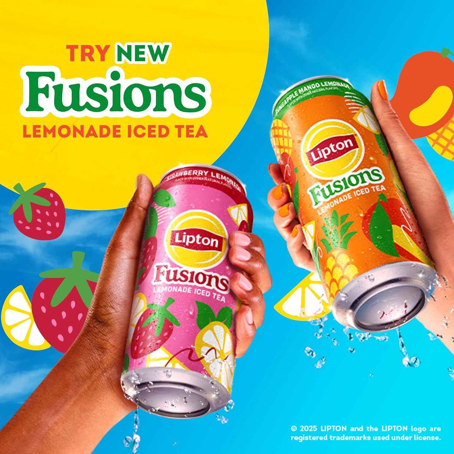 Lipton Fusions, 16 Fl Oz Cans (Pack of 12)