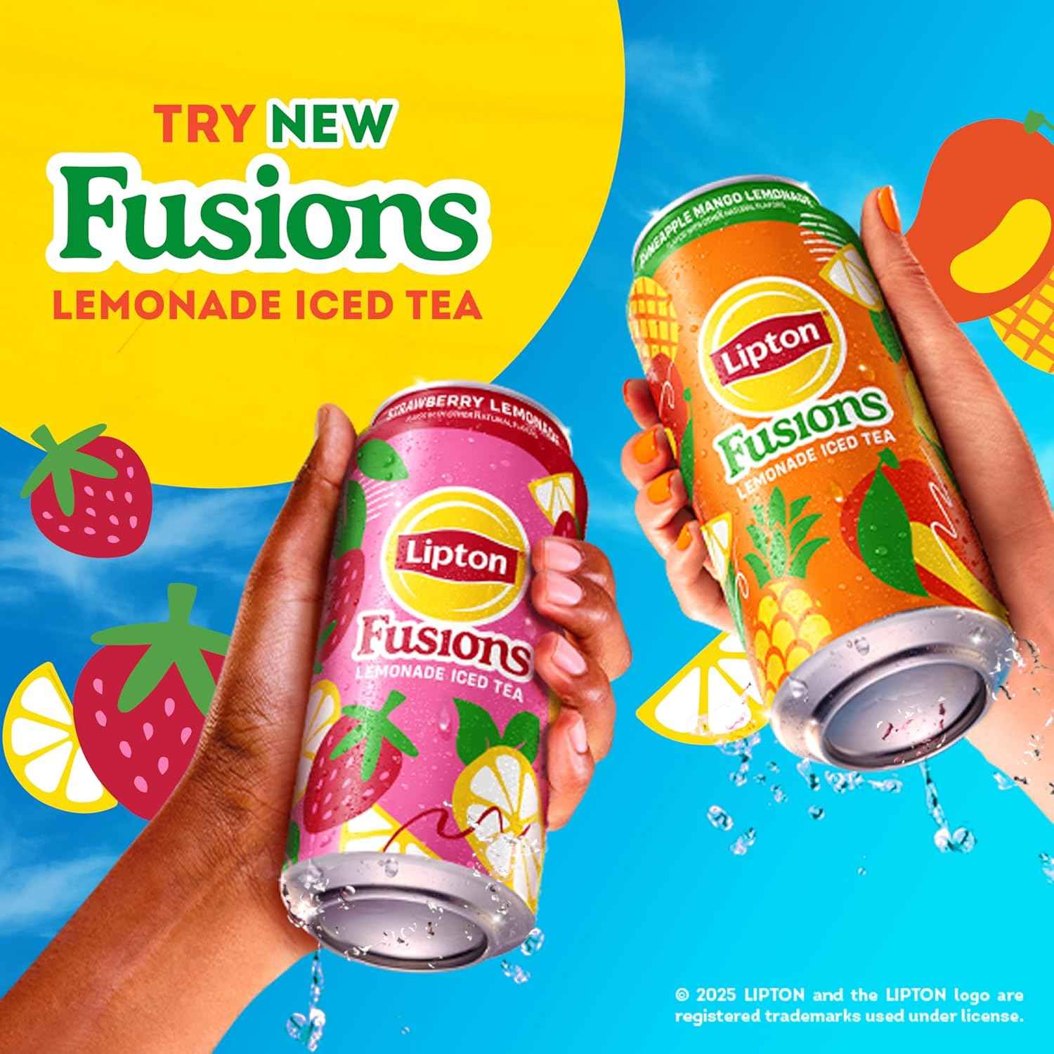 Lipton Fusions, 16 Fl Oz Cans (Pack of 12)