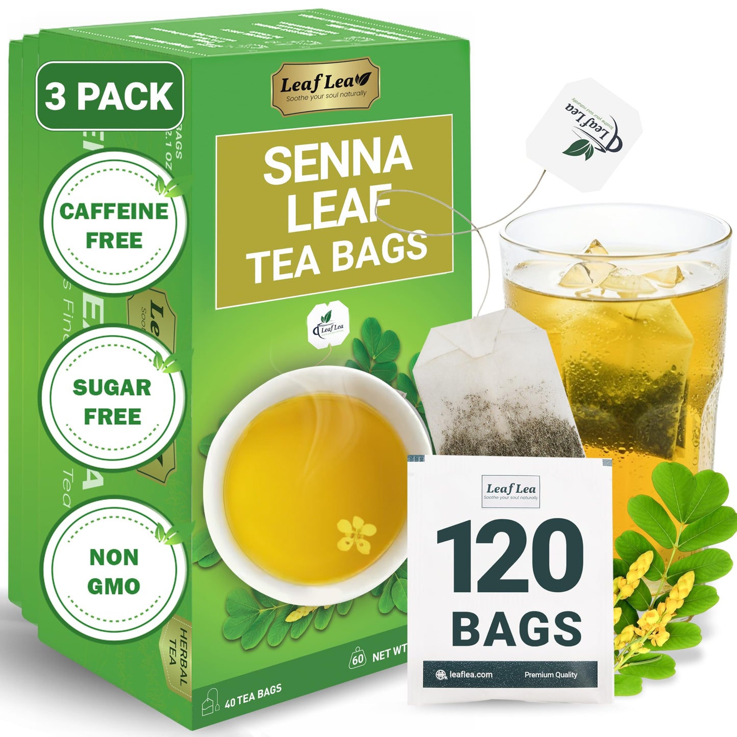 Senna Tea - 120 Tea Bags (Pack of 3)