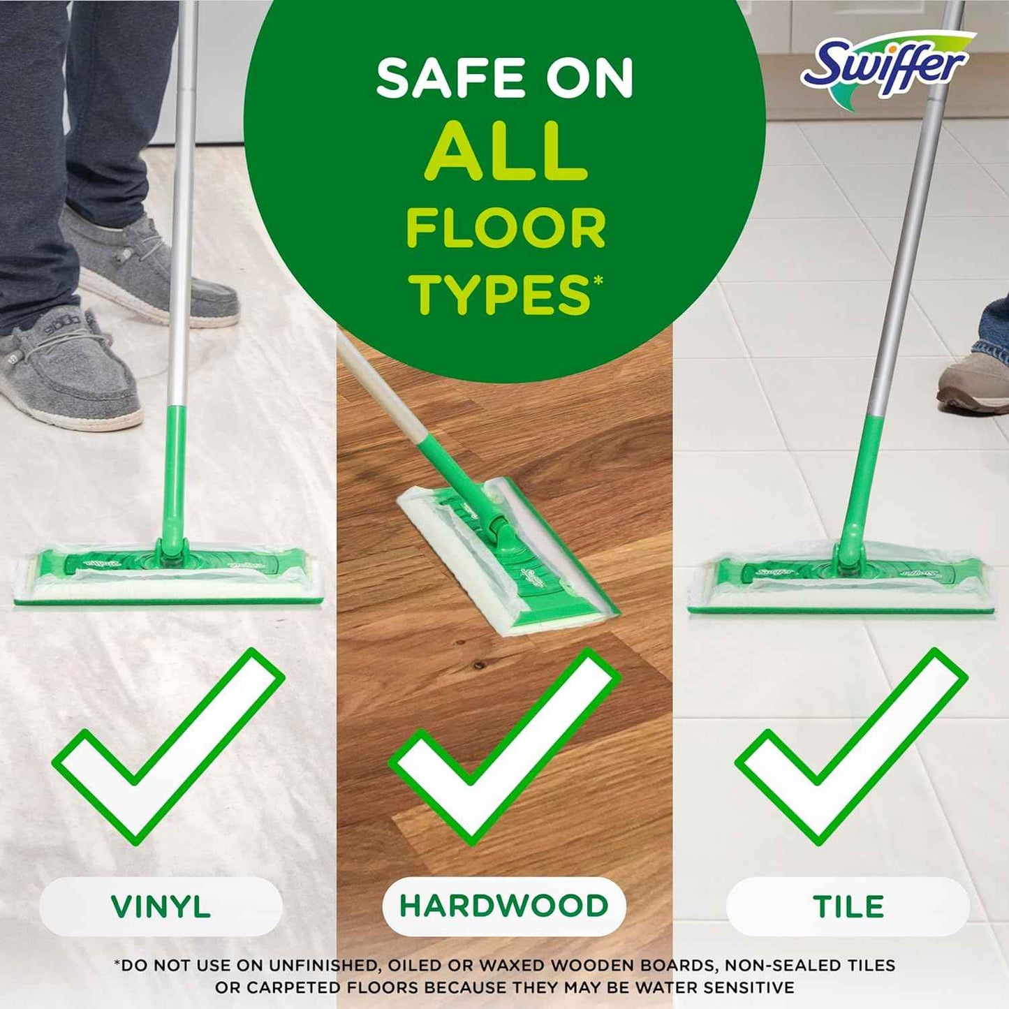 Swiffer Sweeper Wet Mopping Cloth Multi Surface Refills, Mops for Floor Cleaning, Febreze Lavender Scent