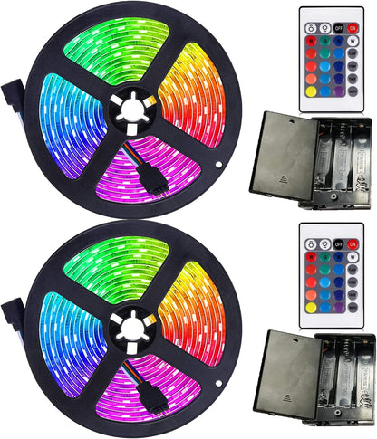 111111_Battery_Powered_Led_Strip_Lights,2_Pack_6.56ft_Strip_Lights_Battery_Operated_Led_Strip_Kit,24-Keys_Remote_Controlled,DIY_Indoor_and_Outdoor_Decoration