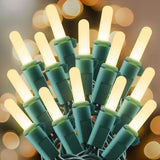 LED Christmas Lights Indoor Outdoor, 16.4 FT 50 LED Warm White String Lights Green Wire, Connectable Waterproof Christmas Tree Light Plug in for Xmas Garland Wreath Holiday Wedding Decorations