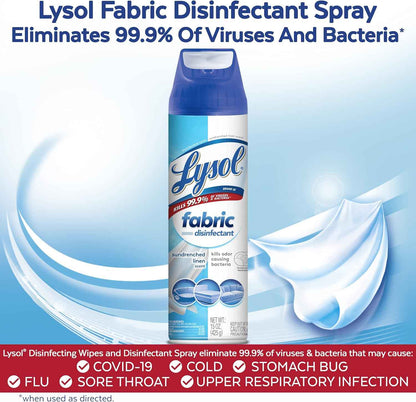Lysol Fabric Disinfectant Spray, Sanitizing and Antibacterial Spray, For Disinfecting and Deodorizing Soft Furnishings
