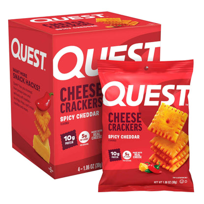 Quest Nutrition Cheese Crackers, 10g Protein, 5g Net Carbs, 1g Sugar, Made with Real Cheese, High Protein Snack