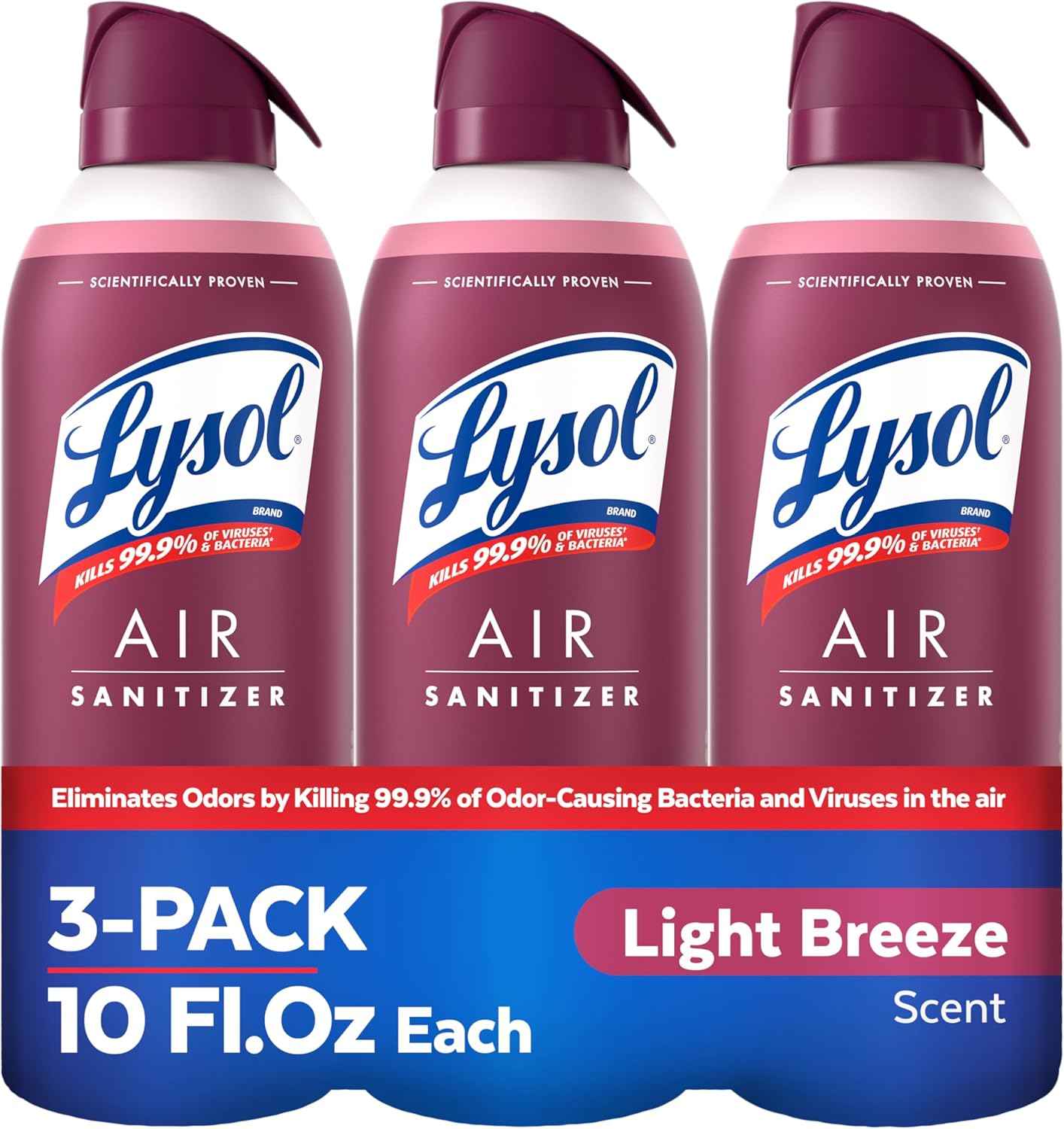 Lysol Air Sanitizer Spray with Bacterial Odor Eliminator for Home & Office, Sanitizing Air Spray, Air Freshener Alternative