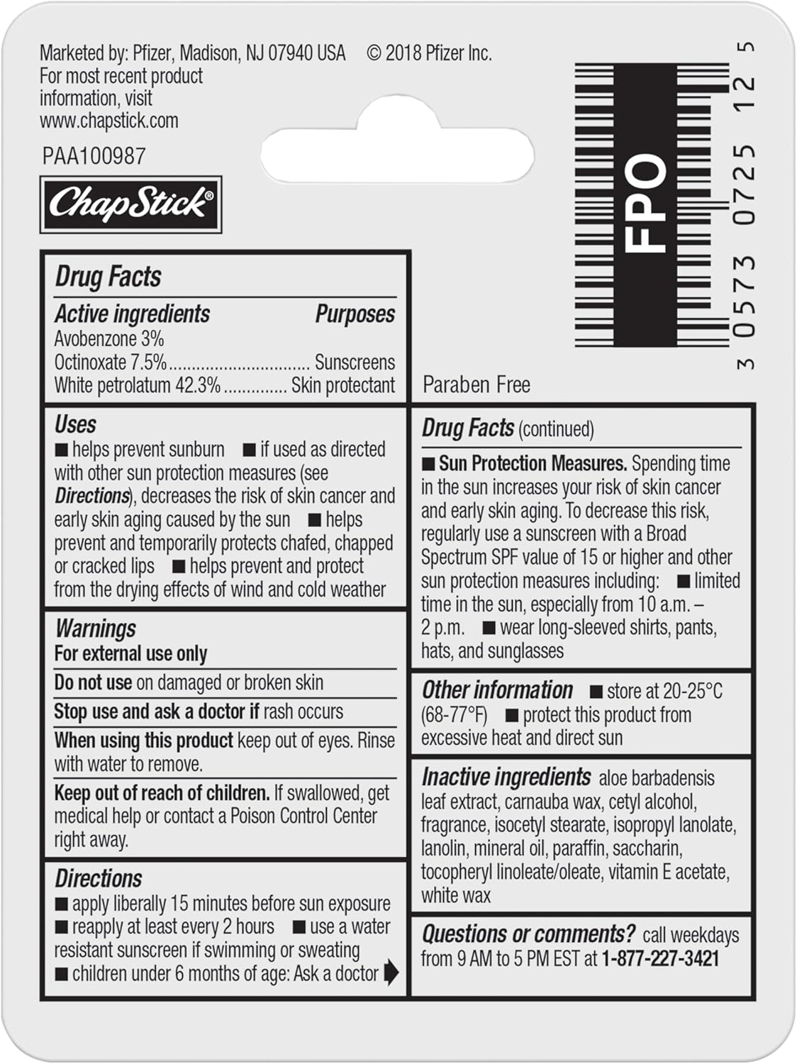 ChapStick_Moisturizer_Original_Lip_Balm_Tubes,_SPF_15_and_Skin_Protectant_-_0.15_Oz_(Pack_of_12)
