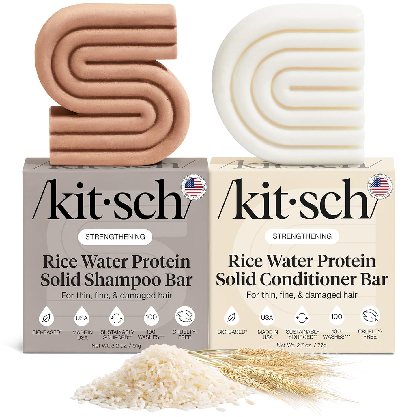 Kitsch_Rice_Water_Shampoo_&_Conditioner_Set_–_Solid_Shampoo_&_Conditioner_Bar_with_Protein_for_Hair_Growth,_Strengthening_Hair_&_Damage_Repair_–_Paraben,_Sulfate_&_Silicone_Free_–_2_Pack