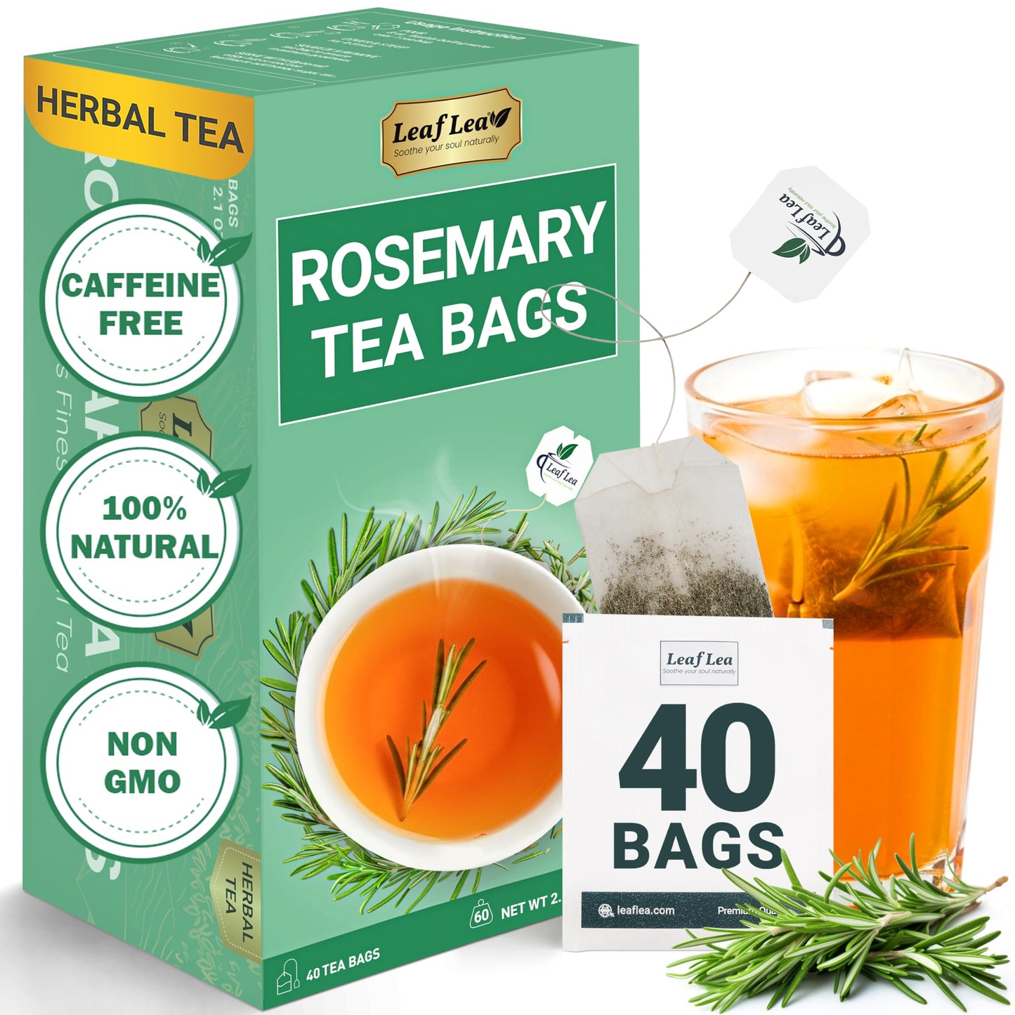 Rosemary Tea - 40 Tea Bags (Pack of 1)
