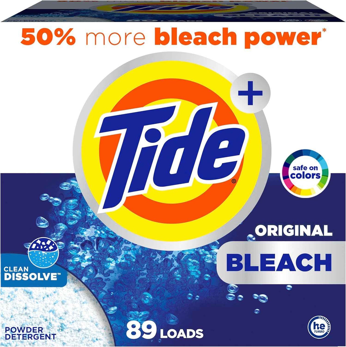 Tide Powder Laundry Detergent with Bleach, Original Scent