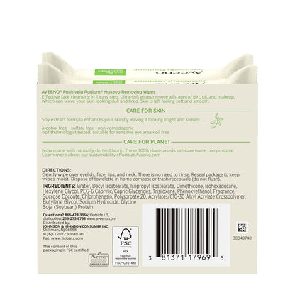 Aveeno_Positively_Radiant_Makeup_Remover_Wipes,_Oil_Free,_Alcohol_Free,_Non-Comedogenic_Facial_Cleansing_Wipes,_Gentle_Face_Wipes_for_Sensitive_Skin,_Travel_Makeup_Wipes,_Twin_Pack,_2_x_25_Ct