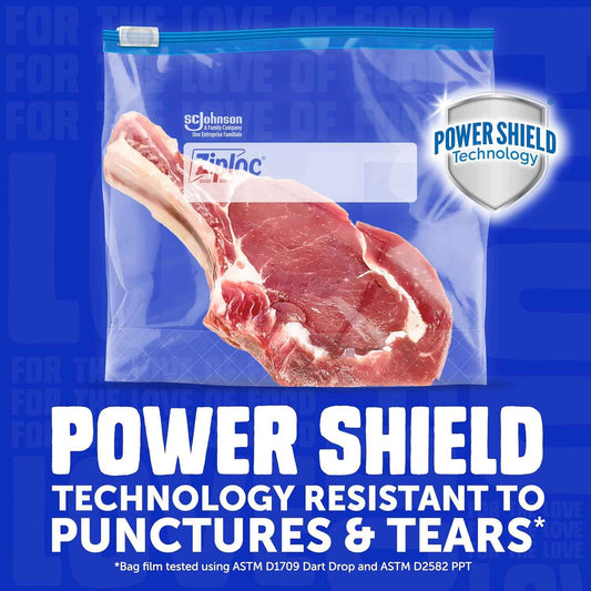 Ziploc Gallon Food Storage Freezer Slider Bags, Durable