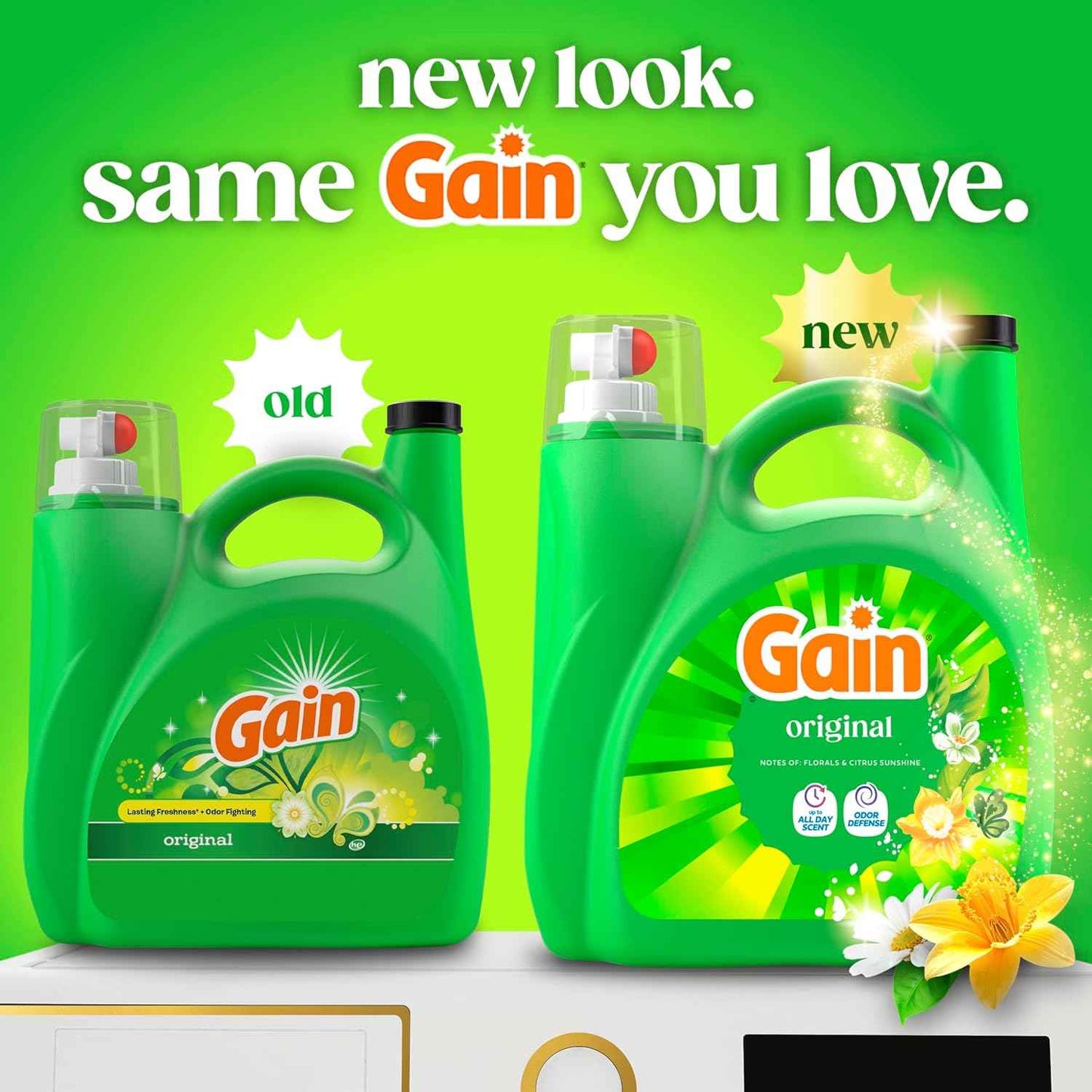 Gain Liquid Laundry Detergent with Odor Defense, Original Scent, Laundry Soap For HE Washing Machines, 177 fl oz, 134 Loads (Packaging May Vary)
