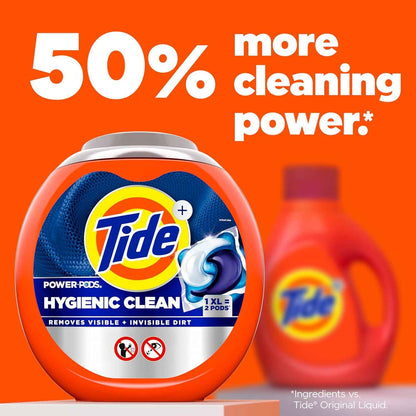 Tide Hygienic Clean Power PODS Laundry Detergent Pacs, Removes Visible and Invisible Dirt