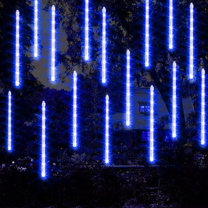 FUNPENY_Meteor_Shower_Rain_Lights,_288/864_LED_Christmas_Lights_Icicle_Snow_Falling_Halloween_Light_Outdoor_Raindrop_Light,_30cm_8_Tubes_Xmas_Tree_Holiday_Christmas_Halloween_Decoration,_Blue