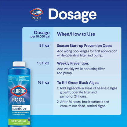 Clorox® Pool&Spa™ Swimming Pool Algaecide, Prevents and Treats Pool Algae, Non-Foaming